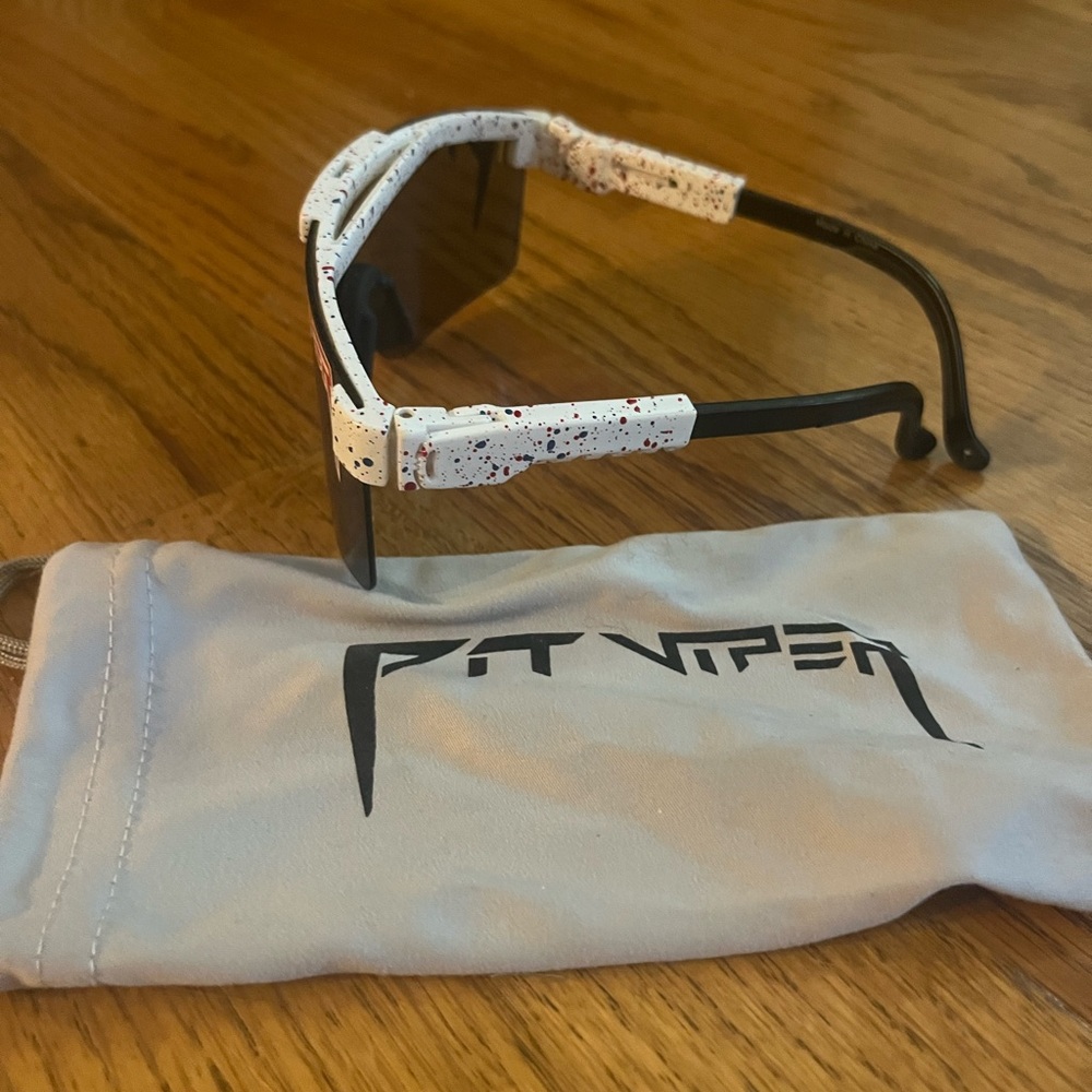 Pit Viper glasses, red white and blue